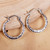 Hammered Taxco Sterling Silver Hoop Earrings from Mexico 'Rings of Freedom'