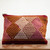 Handwoven Beige and Brown Cotton Coin Purse from Mexico 'Dusty Rose Diamonds'