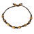 Handcrafted Brown Macrame Bracelet with Parota Wood Beads 'Beautiful Nature'