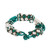 Green and Bronze Beaded Bracelet 'Flower Harmony in Emerald'