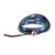 Blue and Sea Green Beaded Bracelet with Leather Trim 'Leather-Bound Sea'