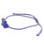 Blue Beaded Macrame Bracelet from Guatemala 'Oniric Glow'