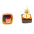 Terracotta Fused Glass Mosaic Stud Earrings from Mexico 'Terracotta Dichroic'