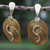 Golden Grass Dangle Earrings with 18k Gold Accents 'Golden Snails'
