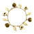 Heart Leaf Beehive Charms on Gold Plated Brazilian Bracelet 'Natural Friend'