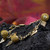 Heart Leaf Beehive Charms on Gold Plated Brazilian Bracelet 'Natural Friend'