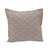 Spice Brown and Grey Diamond Brocade Cotton Cushion Cover 'Earthen Trellis'