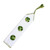 Handwoven Hand Embroidered Green and White Bookmark 'San Cristobal Valley'