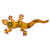 Unique Steel Orange Lizard Wall Art 'Cave Art Gecko'