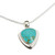 Modern Sterling Silver and Natural Turquoise Necklace 'Pyramid of Friendship'