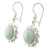 Sterling Silver Flower Earrings with Light Green Jade 'Solar Apple Flower'