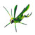 Wood Alebrije Cricket Sculpture in Green from Mexico 'Green Good Luck Cricket'