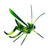 Wood Alebrije Cricket Sculpture in Green from Mexico 'Green Good Luck Cricket'