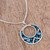 Geometric Turquoise Pendant Necklace from Mexico 'Window of History'