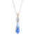 Glass Pendant Necklace in Blue from Costa Rica 'Bubbling Spring'