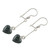 Heart-Shaped Dark Green Jade Dangle Earrings from Guatemala 'Dark Green Spirals of Love'