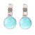 950 Silver And Turquoise Drop Earrings From Mexico 'Eastern Skies'