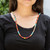 Multicolored Beaded Strand Necklace 'Colorful Strokes'