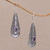 Amethyst and Balinese Sterling Silver Earrings 'Temple Art'