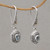 Balinese Silver and Blue Topaz Earrings with Gold Accents 'Beacon Fire'