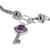 Handcrafted Amethyst and Sterling Silver Key Charm Bracelet 'Beauty Unlocked'