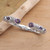 Sterling Silver and Amethyst Cuff Bracelet from Bali 'Fierce Warrior in Purple'
