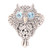 Artisan Crafted Blue Topaz Ring 'Brilliant Owl'