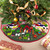 Christmas-Themed Cotton Blend Applique Tree Skirt from Peru 'Christmas Arrives'