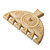 Hand Carved Armenian Wood Amulet and Home Accent 'Daghdaghan Amulet'