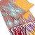 Multicolored Fringed Silk Ikat Scarf Handmade in Uzbekistan 'Samarkand Sunrise'
