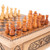 Handcrafted Traditional Wooden Chess Set from Uzbekistan 'Classic Strategy'