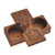Walnut Wood Two-Compartment Condiment Bowl from Armenia 'Arevakhach Blessing'