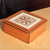 Wood Jewelry Box with Cotton Embroidered Motif on the Lid 'Spectacular Colors'