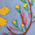 Felt Ornament with Hand-Embroidered Floral and Leaf Motifs 'Armenian Spring'