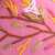 Handcrafted Floral Embroidered Wool Felt Ornament in Pink 'Marash Spring'