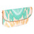 Ikat Cotton Sling Bag in Tan and Aqua with Removable Strap 'Dreamy Vibes'