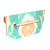 Ikat Cotton Sling Bag in Tan and Aqua with Removable Strap 'Dreamy Vibes'