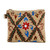 Uzbek Hand-Embroidered Cotton Floral and Leaf Toiletry Case 'Precious Garden'