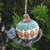 Hand-Painted Papier Mache Ornament of Cat and Holiday Ball 'Feline Sphere'