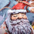 Hand-Painted Papier Mache Santa Claus Ornament from Armenia 'Sleepy Santa'