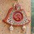 Handcrafted Traditional Red Ceramic Daghdghan Ornament 'Red Daghdghan'