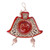 Handcrafted Traditional Red Ceramic Daghdghan Ornament 'Red Daghdghan'