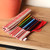 Wooden Colored Pencil Set and Red Cotton Roll Case 'Creative Crimson'