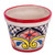 Talavera-Style Ceramic Flower Pot 4.7 Inch Diameter 'Colorful Mercado'