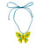 Butterfly Fused Glass Pendant Necklace Handcrafted in Mexico 'Sunny Butterfly'