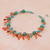 Handcrafted Aventurine and Chalcedony Beaded Necklace 'Bright Garden'