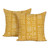 Goldenrod Cotton Cushion Covers from India Pair 'Goldenrod Fields'