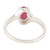 Ruby and Cubic Zirconia Cocktail Ring from India 'Ruby Woo'