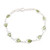 Indian Peridot and Sterling Silver Link Bracelet 'Gleaming Drops'