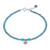 Karen Silver and Quartz Charm Anklet 'Spring Step'